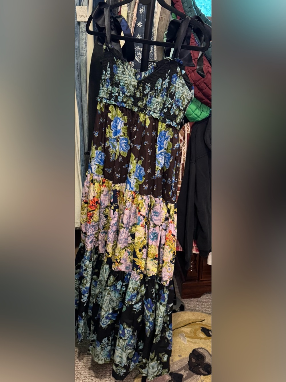 Free People Bluebell Maxi Dress - cool combo blue black - Medium (estimated) *IR - Picture 7 of 10